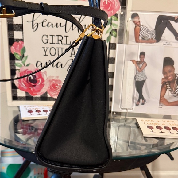 Tory Burch Black Satchel with Gold Accents - Picture 2 of 10